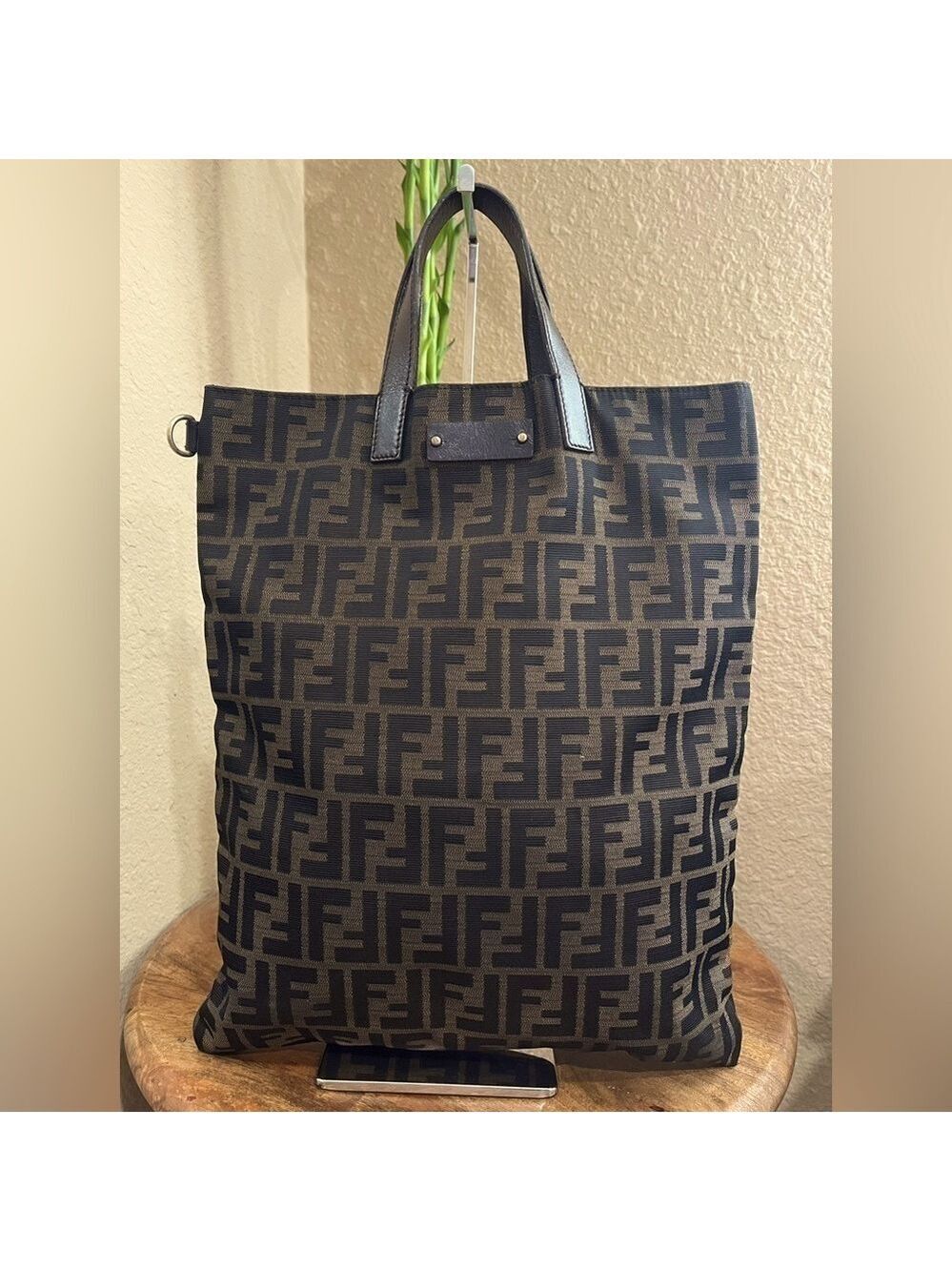 FENDI VINTAGE ZUCCA CANVAS TOTE
